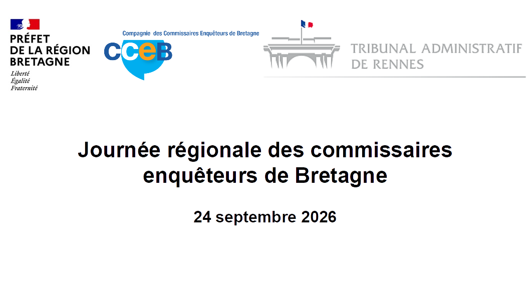 Journée régionale des commissaires enquêteurs de Bretagne