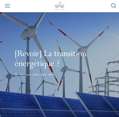 Colloque : la transition énergétique ?