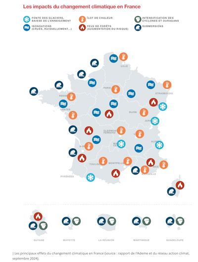 La France face au changement climatique : des impacts aussi divers que les paysages français