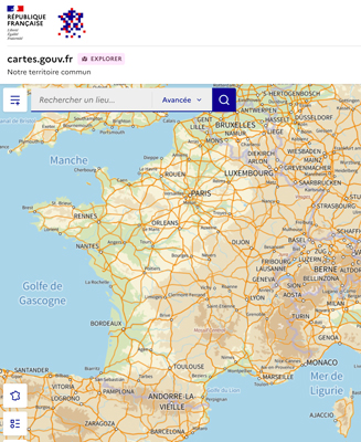 Nouveau portail cartographique public de la France !